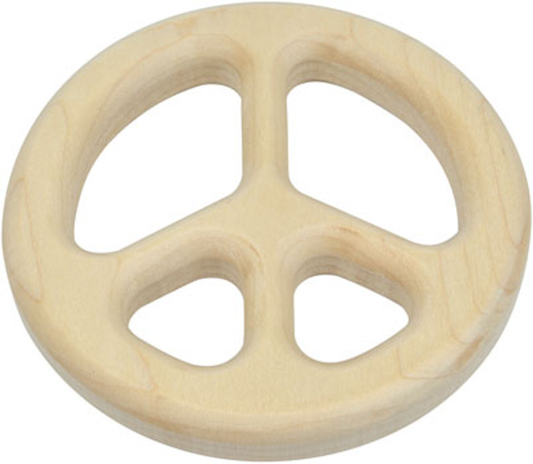 Maple Teether Peace Sign By Maple Landmark 