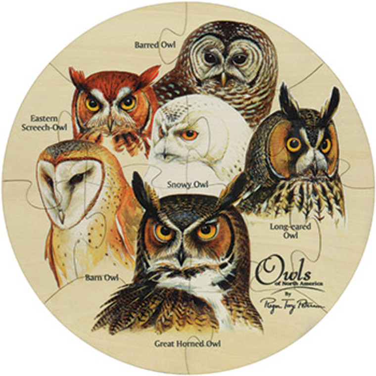 Maple  Landmark Owls Shaped Jigsaw Puzzle, 12 Pieces