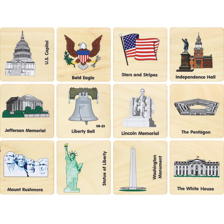 Memory Tiles, American Icons by Maple Landmark