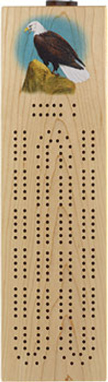 Bald Eagle Continuous Cribbage Board by Maple Landmark 