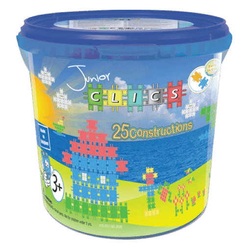 Clics Junior Drum Construction Set, 300 Pieces