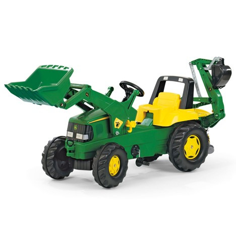John Deere Front Loader Pedal Tractor with Backhoe