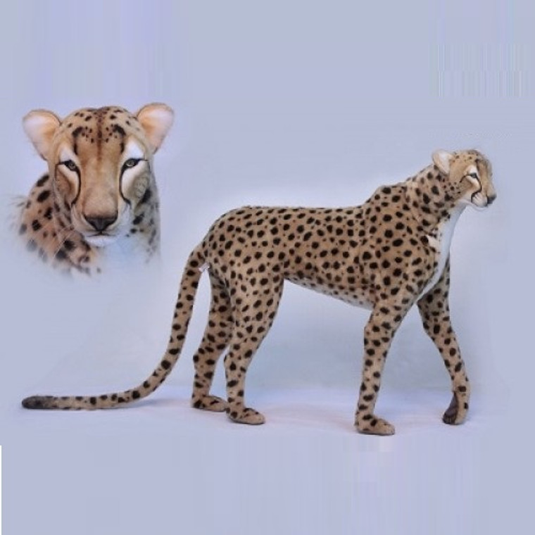 Hansa Cheetah, Life Size Jacqard Standing 50'' Long (6544)