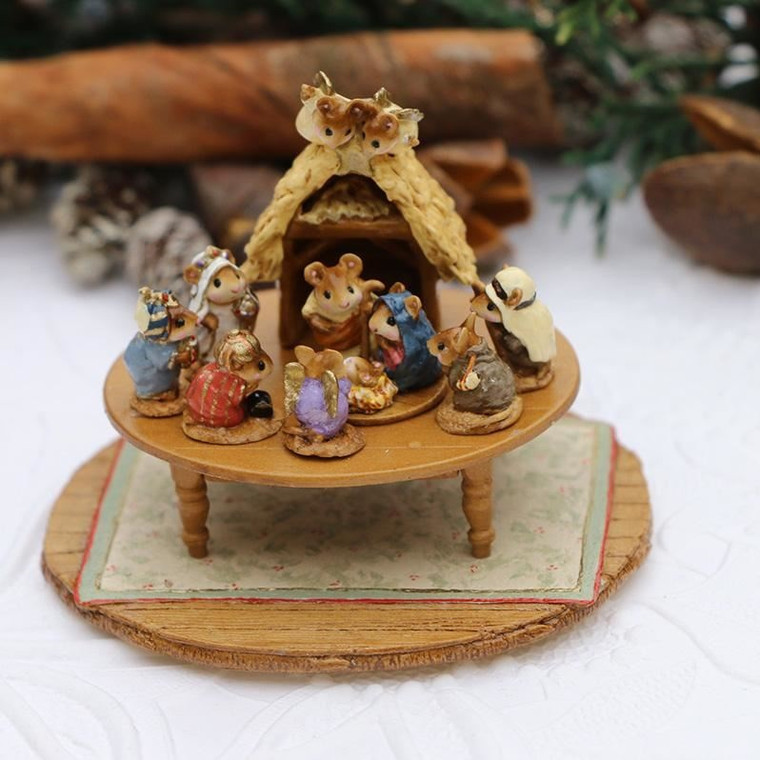 Wee Forest Folk Miniatures A-57 - Chris-Mouse Pageant in Miniature