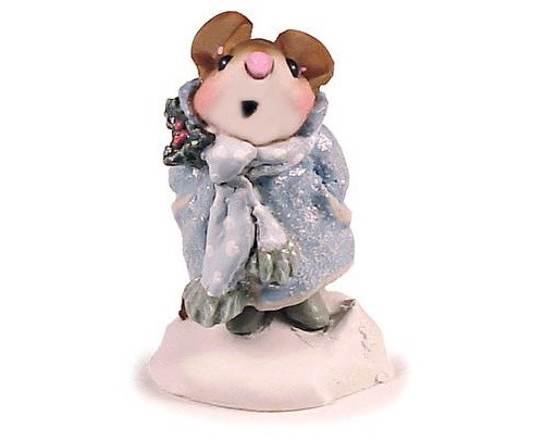 Wee Forest Folk Limited Edition M-173a - Christmas Caroler (Blue) 