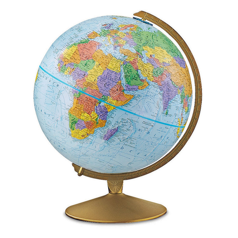 Replogle Explorer 12 Inch Blue Raised Relief Desk Globe 30501