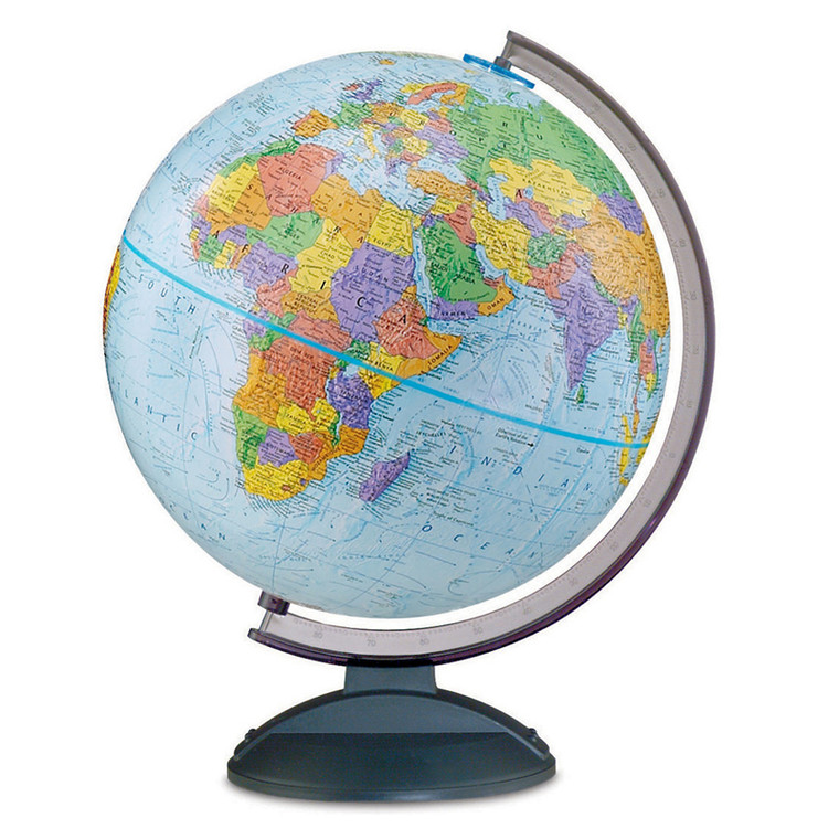 Replogle The Traveler 12 Inch Blue Raised Relief Desk Globe 30513