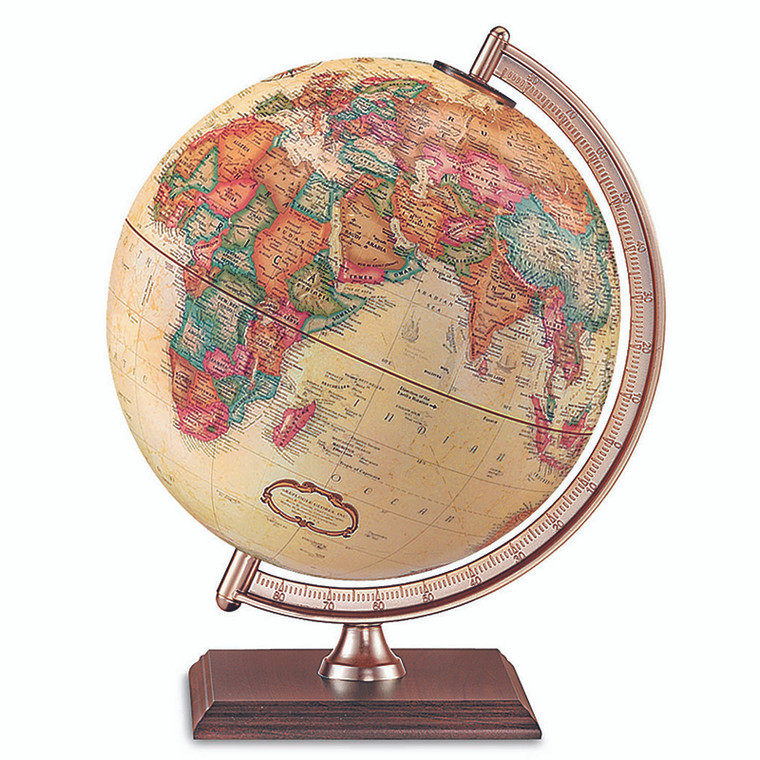 Replogle Forester 9 Inch Antique Raised Relief Desk Globe 51533