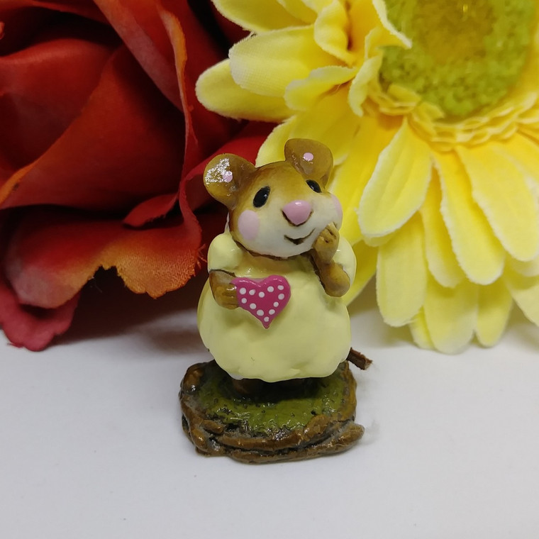 Wee Forest Folk Miniatures M-080 - Girl Sweetheart (Yellow)