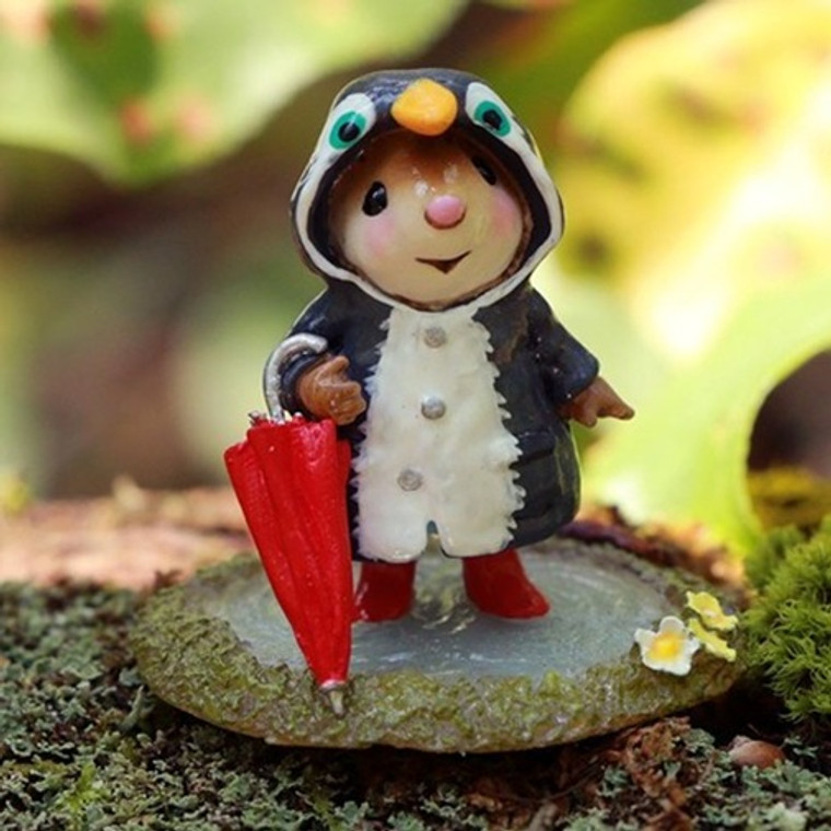 Wee Forest Folk Miniatures M-758c - Penguin Puddle Jumper