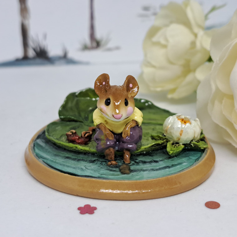 Wee Forest Folk Pond Mice PM-3 - Lilypaddle (Yellow)