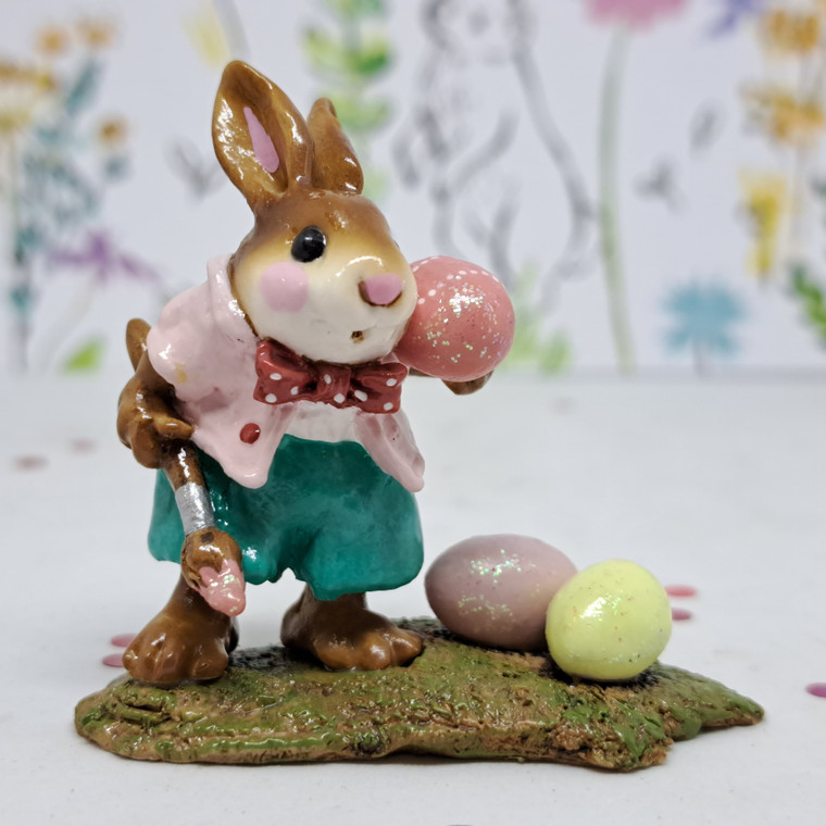 Wee Forest Folk Miniatures B-14 - Busy Bunny (Pink) 