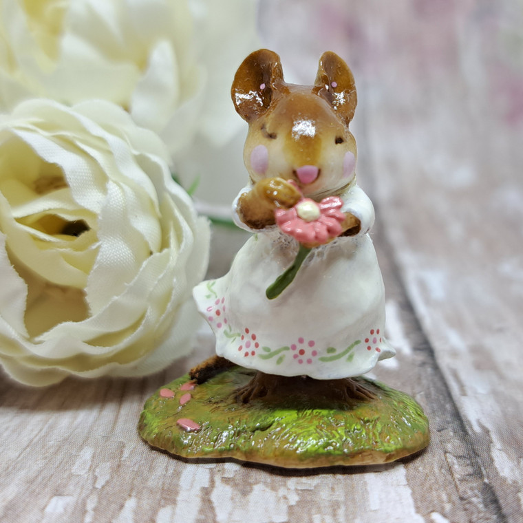 Wee Forest Folk Limited Edition M-233 - Loves Me... (White / PInk)