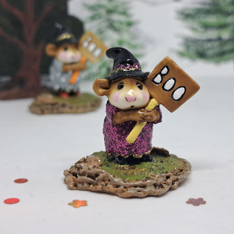 Wee Forest Folk Miniatures M-214 - Little Boo-Boo (Purple Glitter)