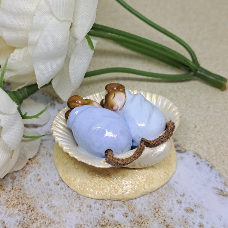Wee Forest Folk Miniatures M-289b - Wee Sea Twins (Blue, Blue)