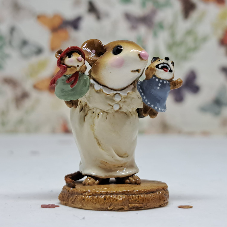 Wee Forest Folk Miniatures M-247- Puppet Play (Beige) 