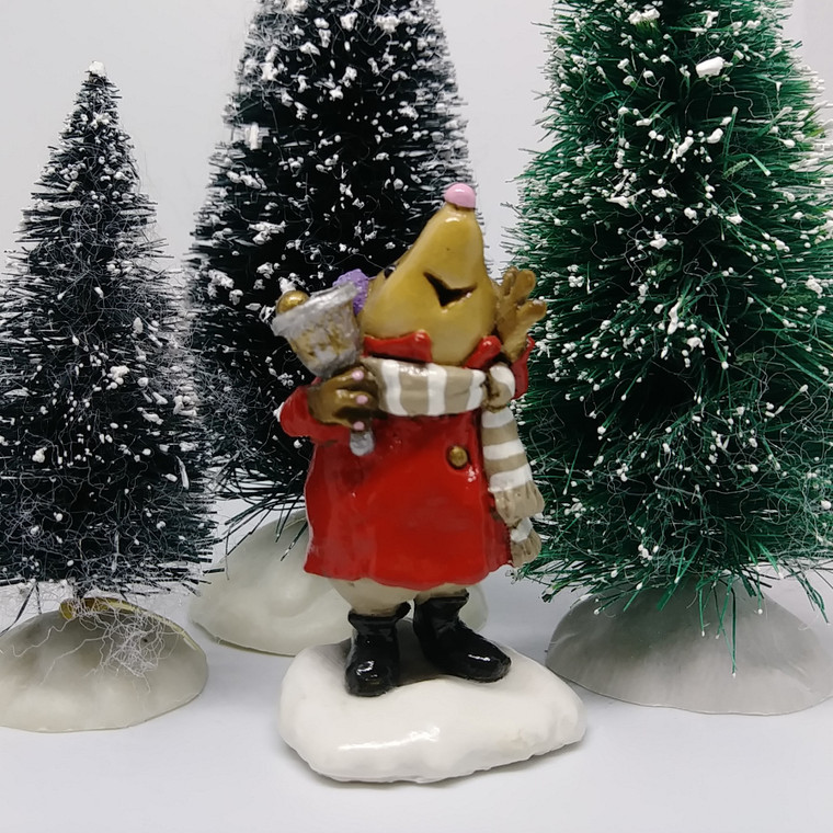 Wee Forest Folk Miniatures MO-02 - Mole Bell Ringer (Red/Tan)