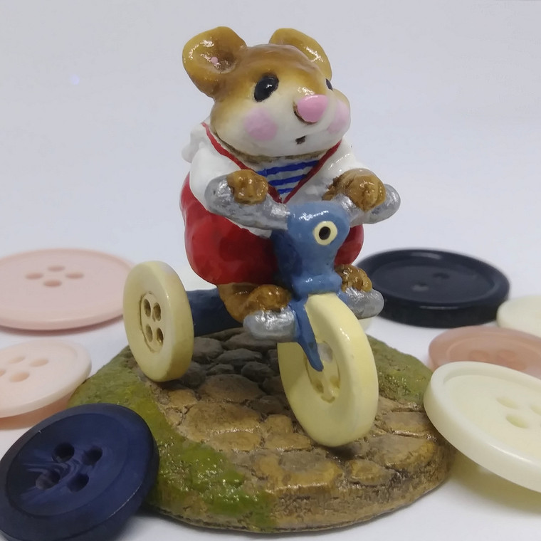 Wee Forest Folk Miniatures M-101 - Mousey's Tricycle (Blue)