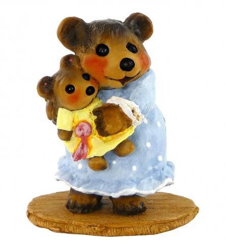 Wee Forest Folk Miniature - Naptime with Dolly (BB-14-Blue)