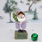 Wee Forest Folk Miniatures M-164 - Father Chris-Mouse (Lavender)