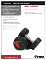 TKO Signature Urethane Dumbbell Sets