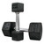 TKO 5-75 lb. Tri-Grip Rubber Hex Dumbbell Set w/ Horizontal Rack