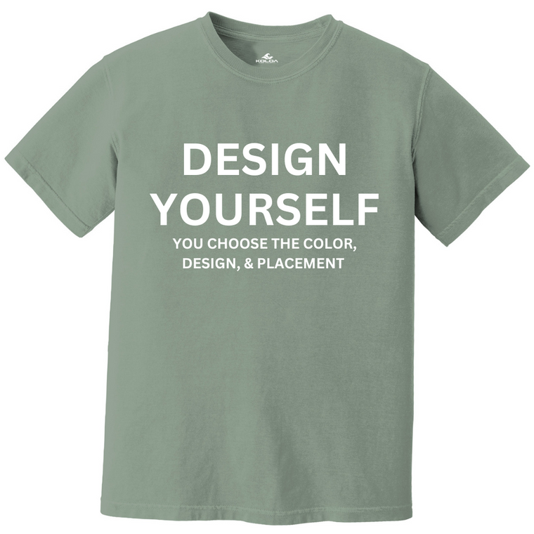 Koloa Pigment-Dyed Custom T-Shirt (Design Your Own)