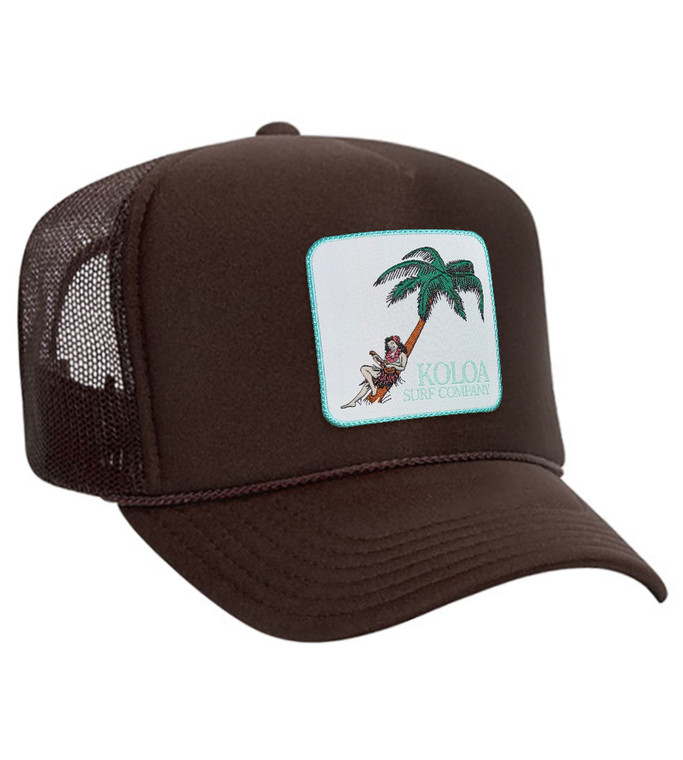 Koloa Hula Girl Patch Foam Trucker Hat