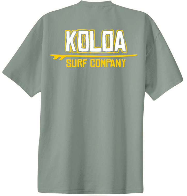 Stonewashed Green- Koloa Stylized Surfboard Youth T-Shirt