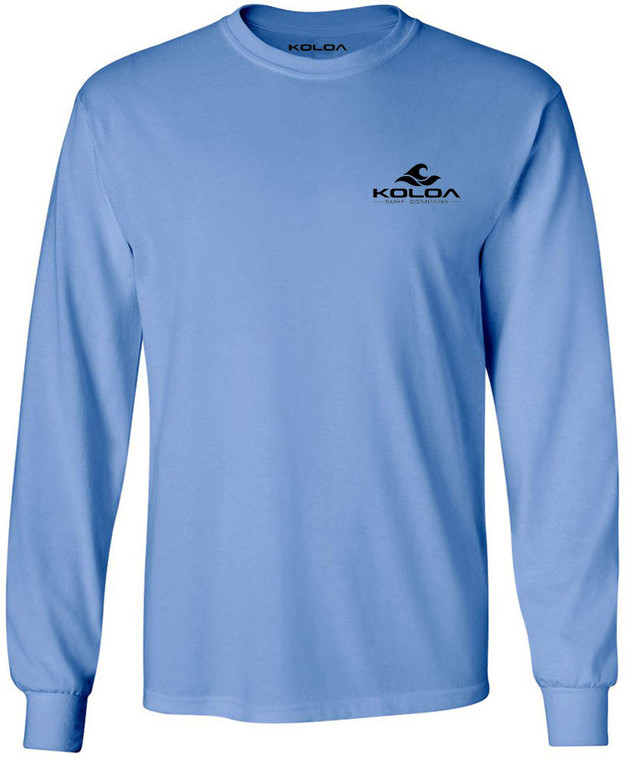 Koloa Beach Cars Long Sleeve T-Shirt - Carolina Blue