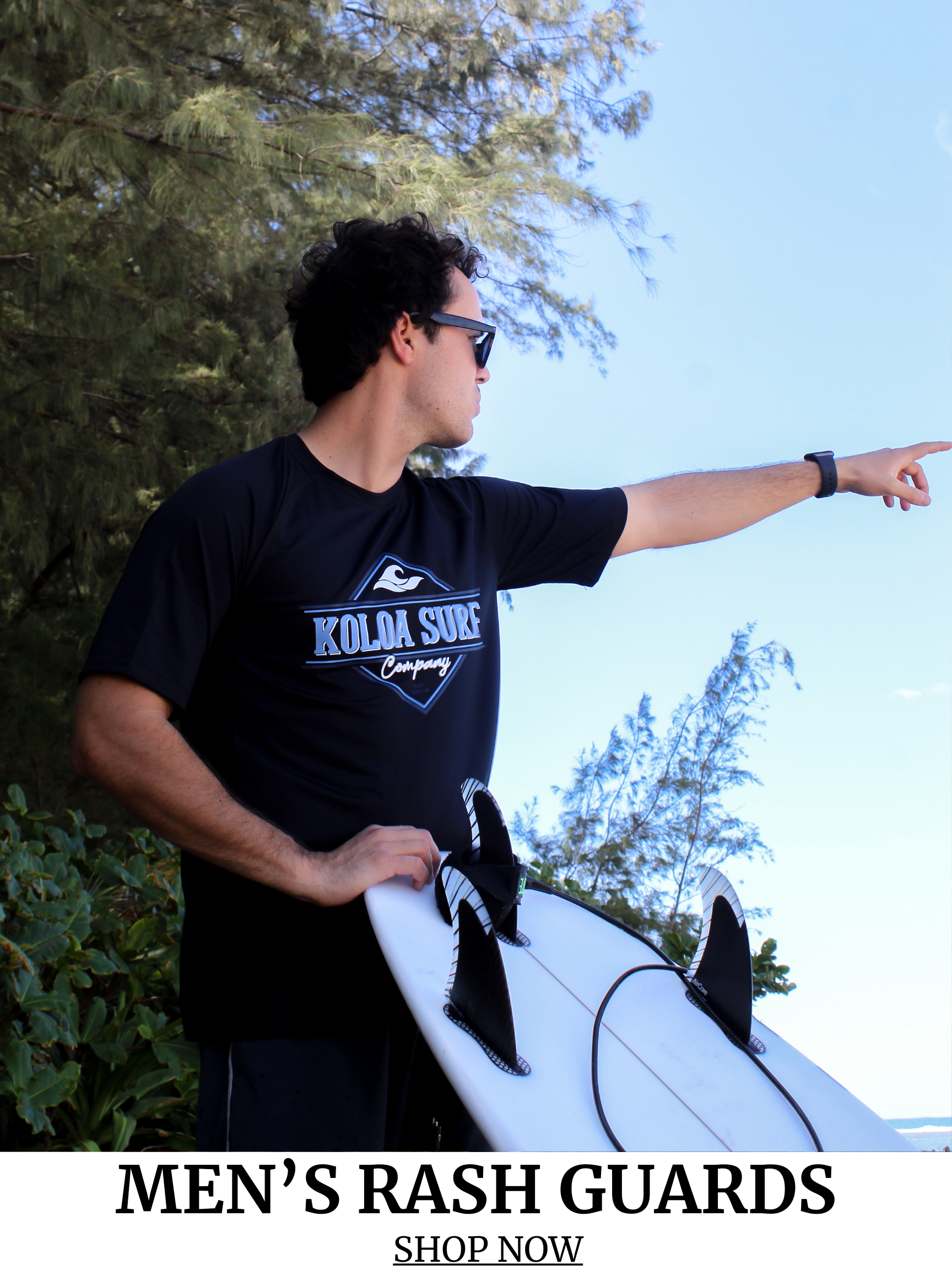 Koloa Surf Company Men's Rash Guards - Protect your skin in the waves with our men's rash guards. Explore our selection for sun-safe surf style!