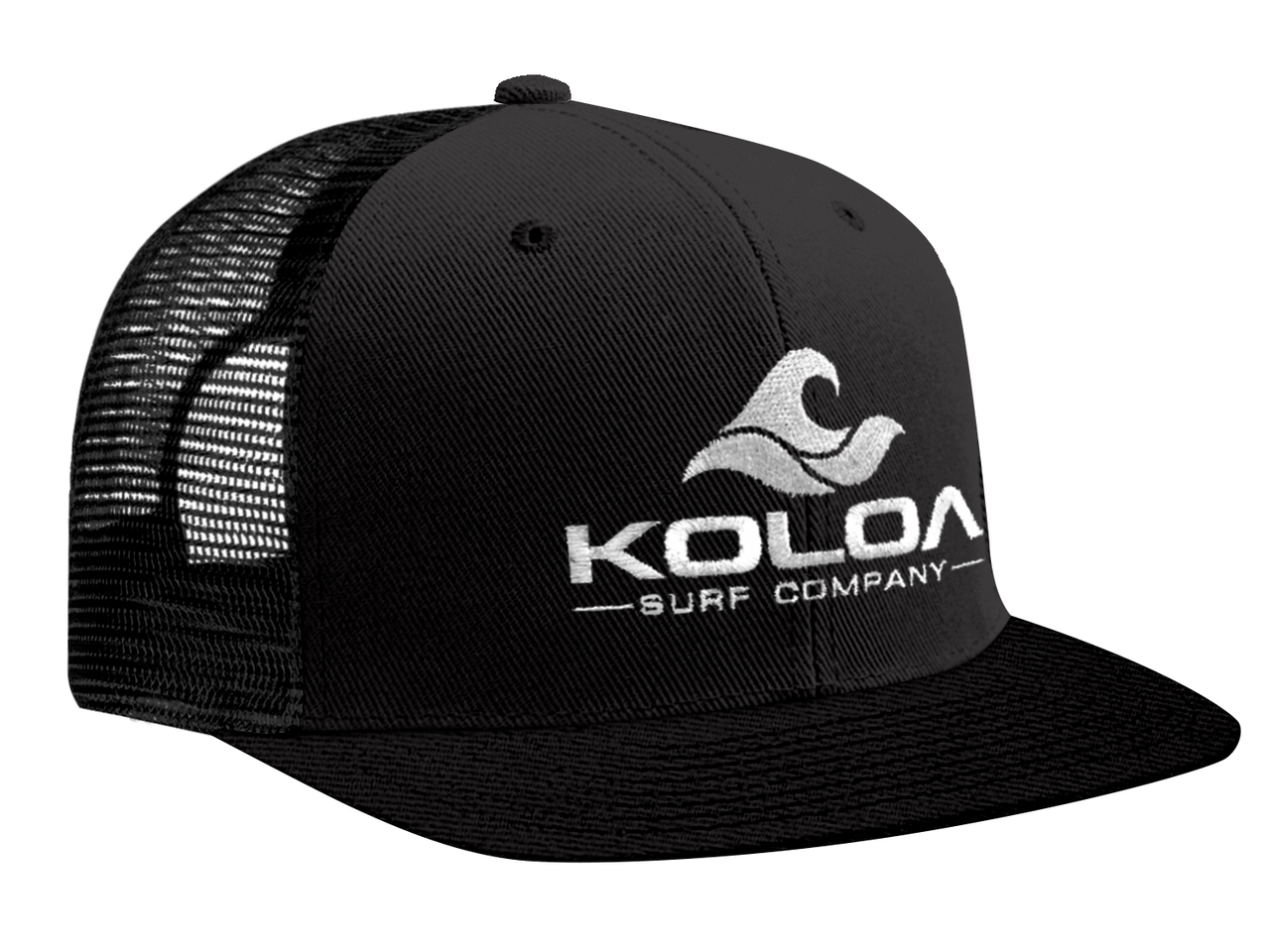 Koloa Embroidered Classic Wave Mesh Snapback Trucker Hat