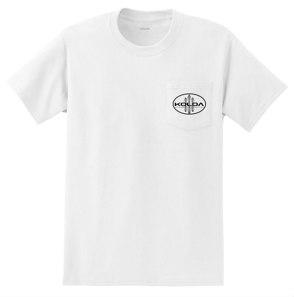 Koloa Classic Surfboards Logo Pocket T-Shirts in Sizes S-4XL