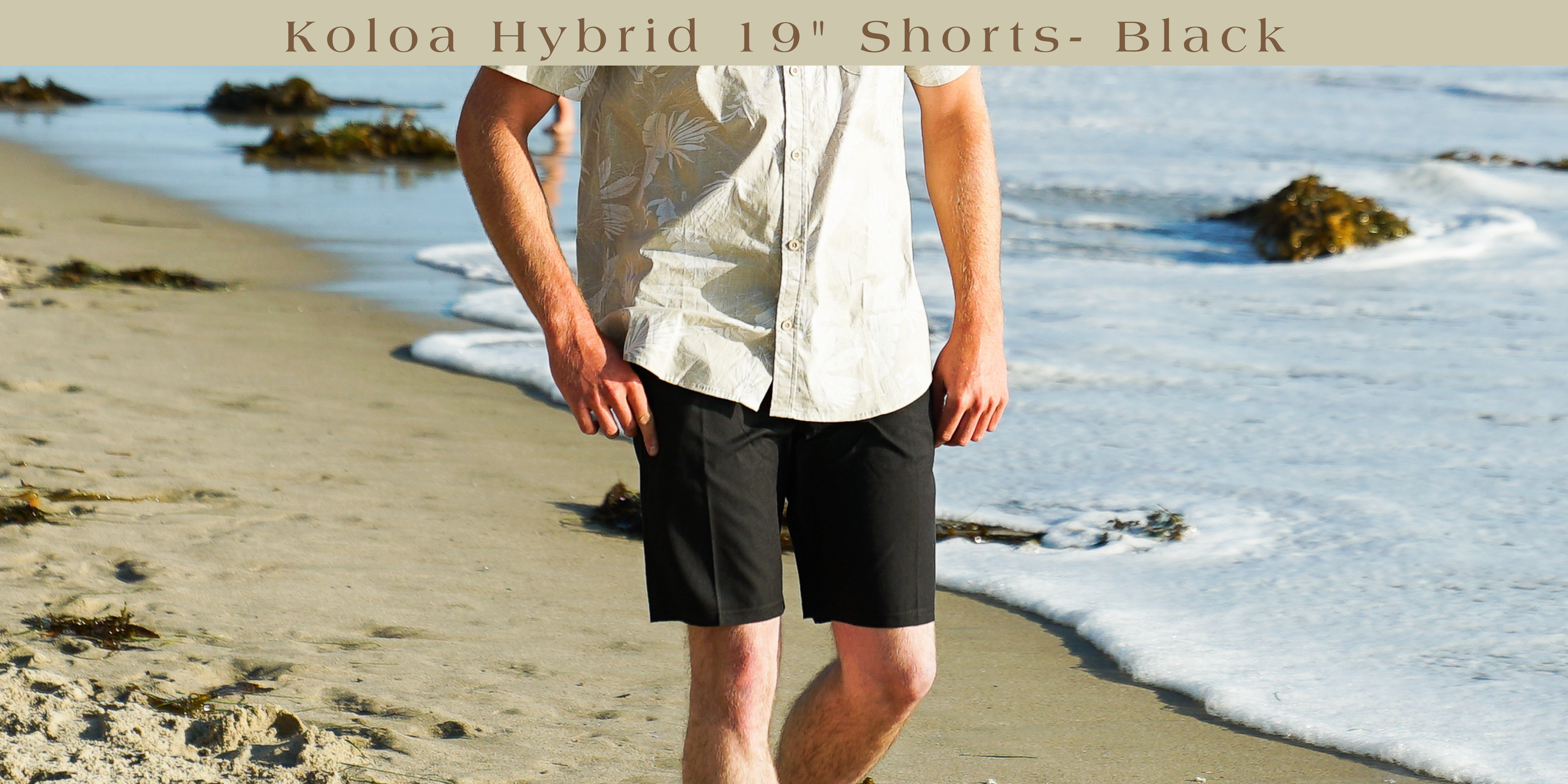 Koloa Hybrid 19" Shorts- Black