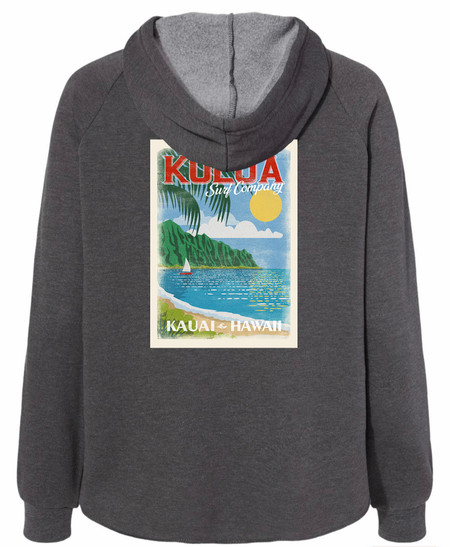 Vintage Koloa Wave Wash Zip-Up Hoodie