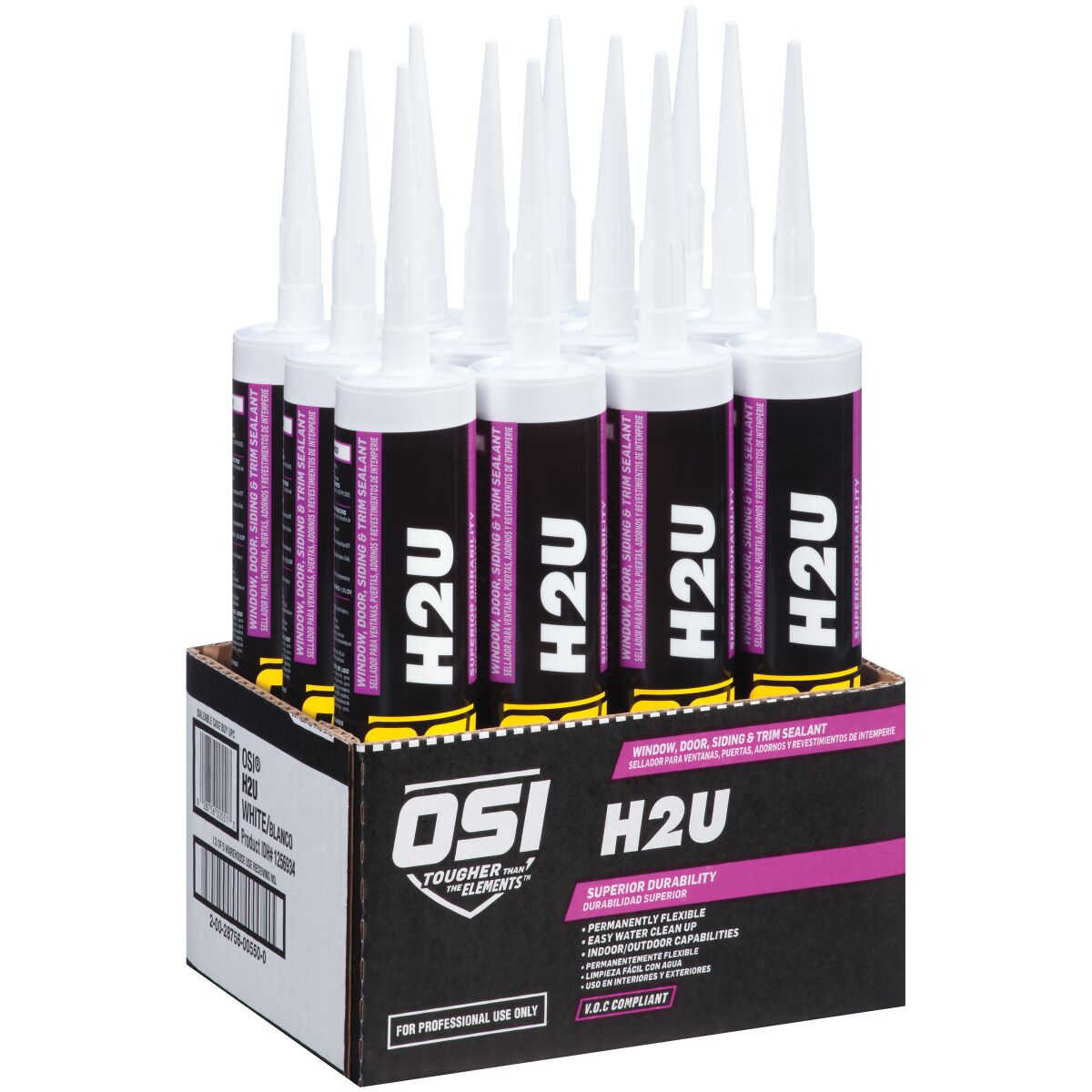 H2U window door siding sealant OSI Quad. White 10.2 oz. - A&S