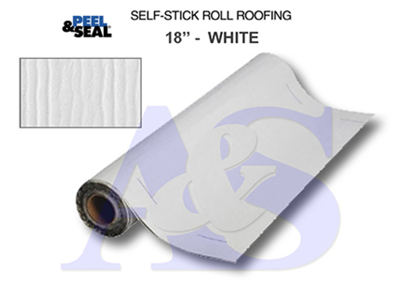 Peel seal self stick roll roofing white 18"