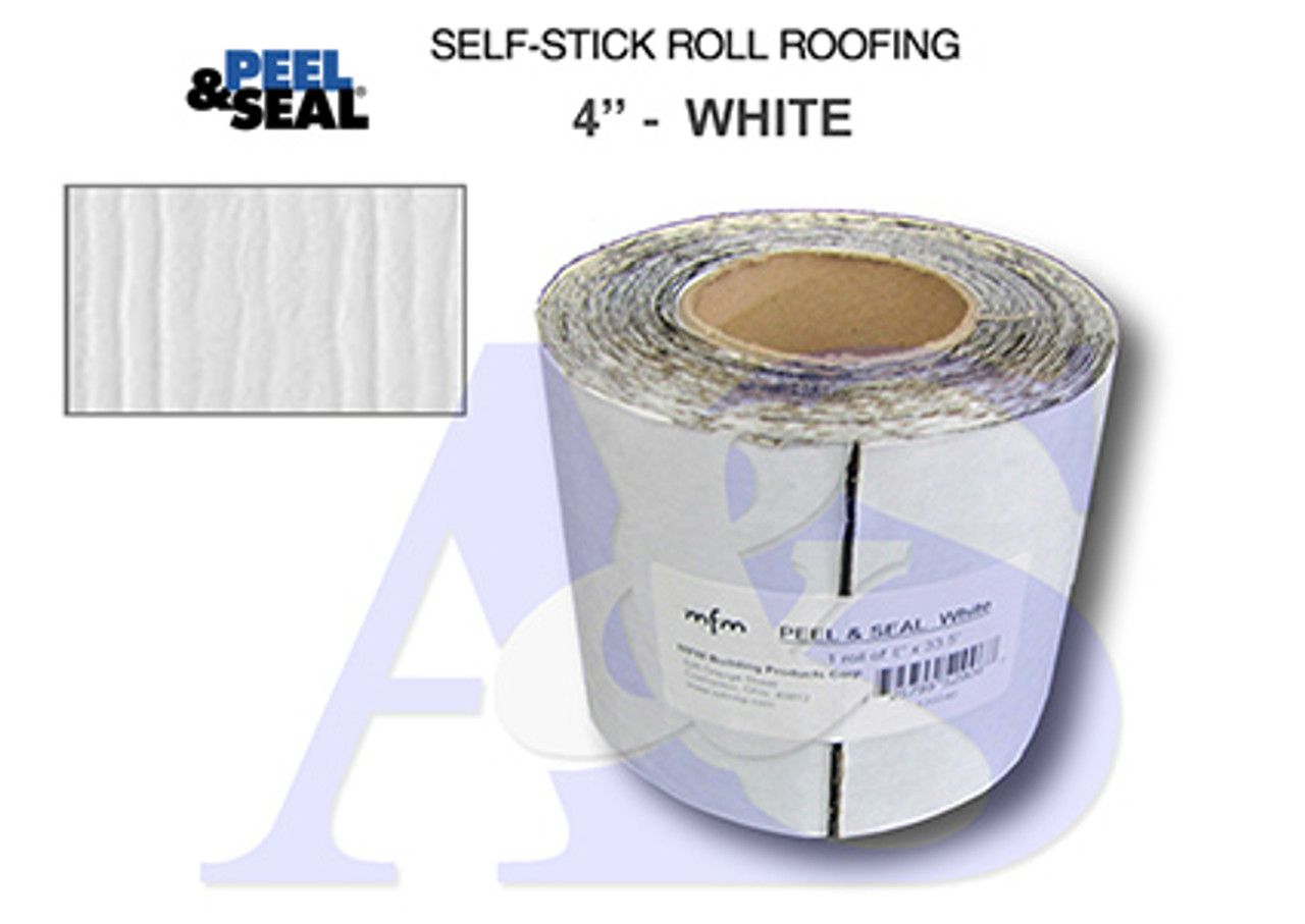 Peel seal self stick roll roofing white 4"