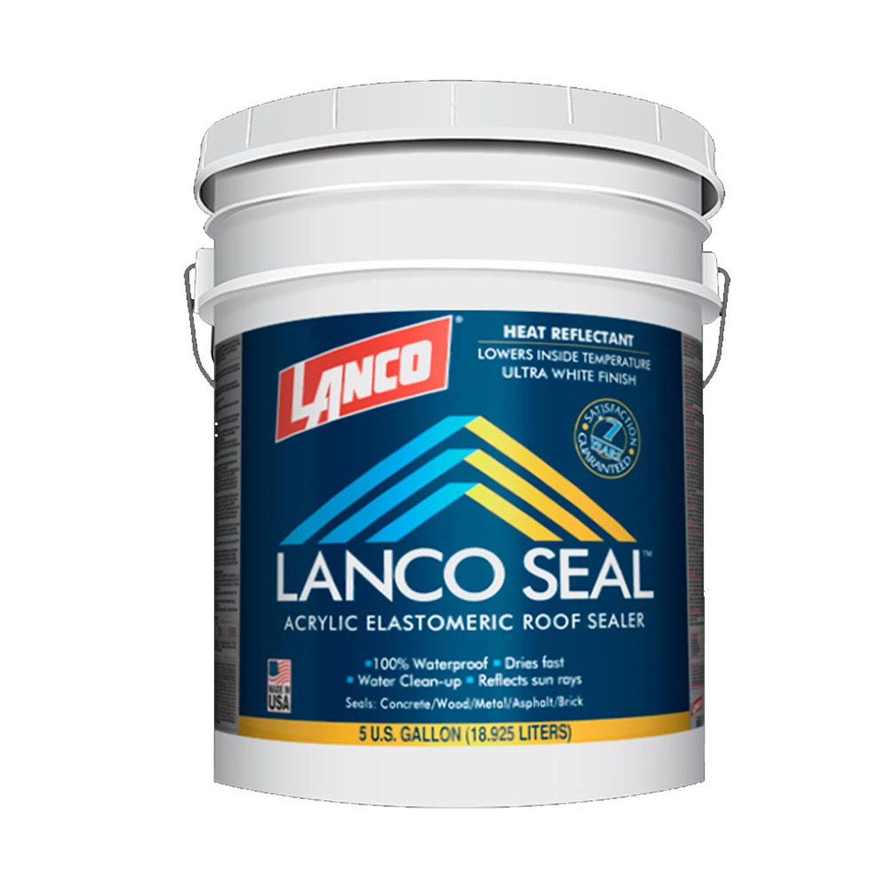 Lanco Seal Roof Coating Ultra White Water Cleanup 1 - 5 Gal