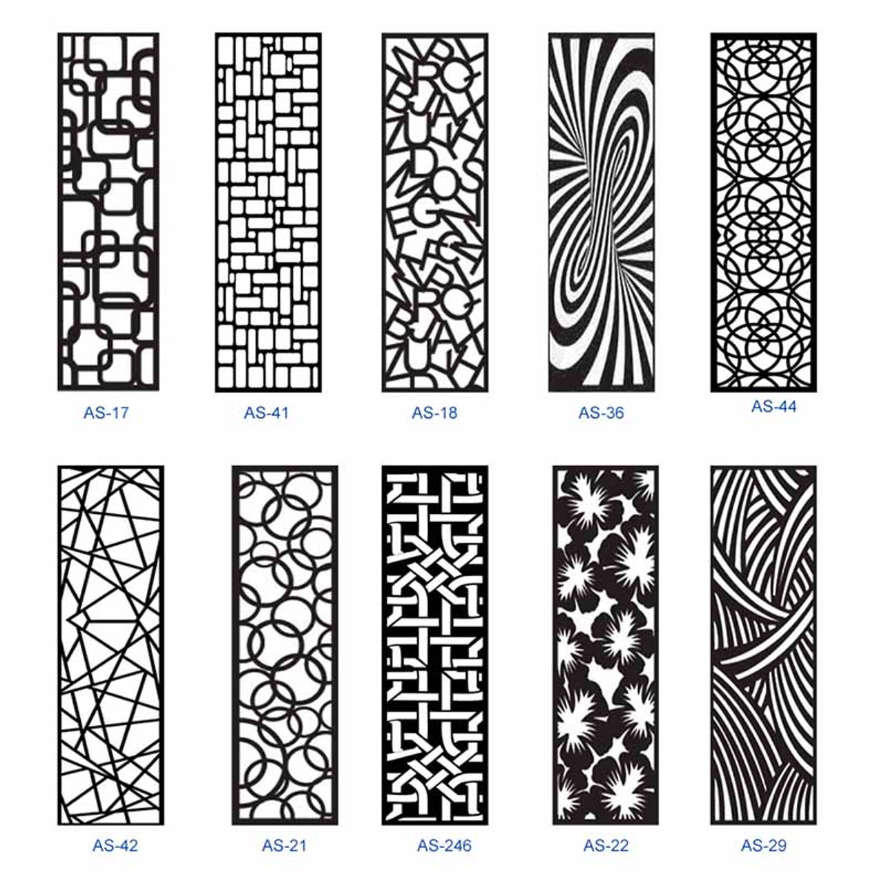 Laser Cut Decorative Panels 2' x 8' Laser Cut Decorative Panels 2' x 8'