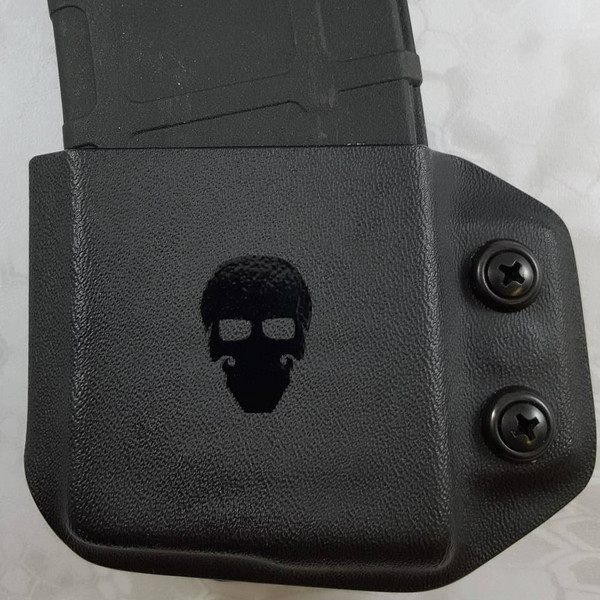 Custom Kydex AR Mag Carrier - The P-Mike - Front - Black