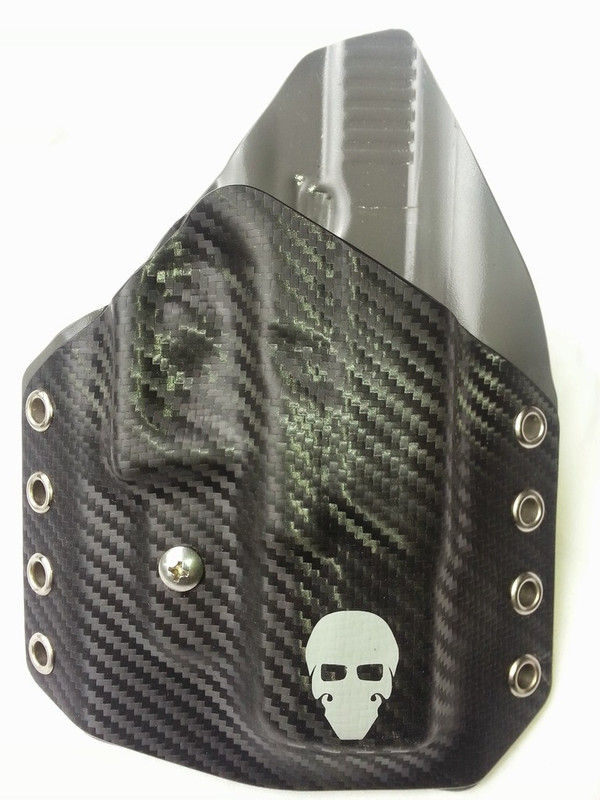 Short Order Outside the Waistband (OWB) Holster - The Oscar- Front - Black Carbon Fiber