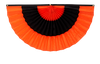 Halloween Pleated Fan - Orange/Black/Orange