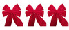4 Loop Red Plain Christmas Bow (3 per Pack)