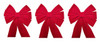6 Loop Red Plain Christmas Bow (3 per Pack)