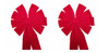 8 Loop Red Plain Christmas Bow (2 per Pack)