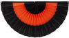 Festive Black & Orange Pleated Fan Flag Bunting – 3-Stripe Design Perfect for Halloween Parties and Gatherings