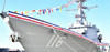 Durable Navy Ship 36" Bunting; Red, White & Blue – Perfect for Navy Celebrations & Independence Day Decorations