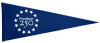 Blue Pennant with Star Logo