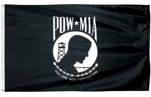 U.S. POW-MIA Flag - Double Face - Nylon - 2' x 3'